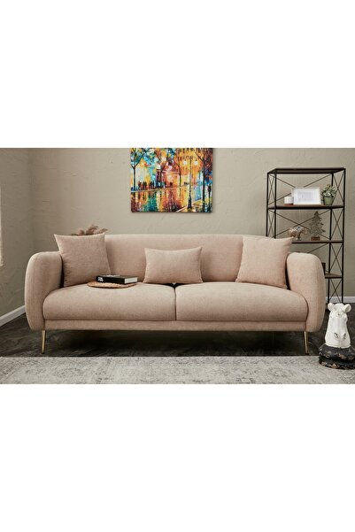 Rabi Simena Serisi Yataklı Üçlü Bej