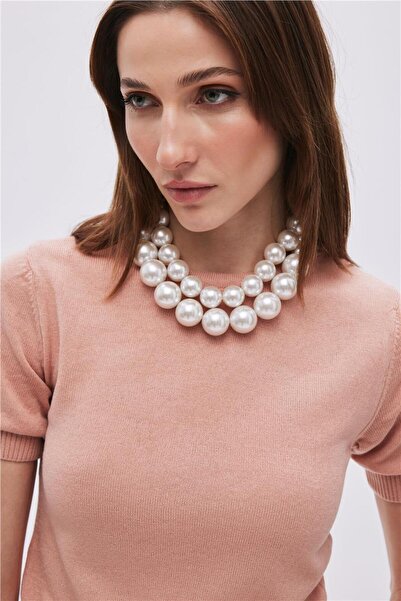 SHERIN Powder Short Sleeve Sweater