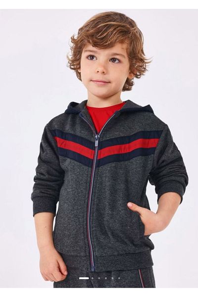 MAYORAL Boy's Zippered Hoodie Cardigan 4446