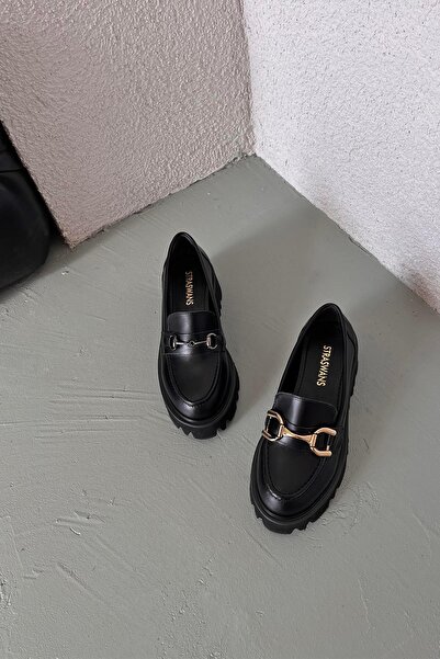 STRASWANS Pantofi mocasin din piele naturală pentru femei Sellly, negri