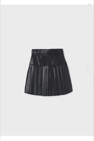 MAYORAL 7952-leather Skirt Black