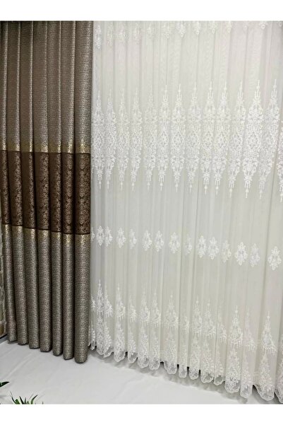 NİVEMESHOME Nivemeshome Lina 1/3 Tight Pleated Tulle Curtain Apm