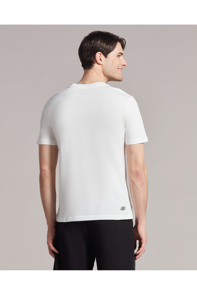 SKECHERS M Graphic Tee Crew Neck T-shirt Men's White Tshirt S231264-102