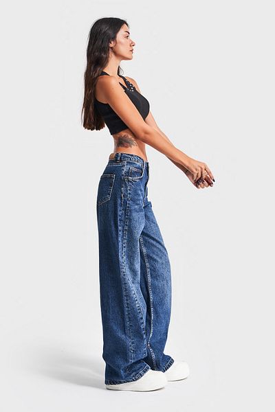 its basic Denim albastru închis Straight Fit - Femei 2w45