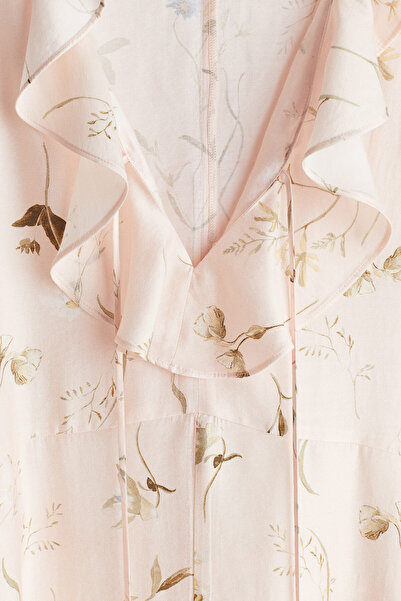 H&M Farbalalı Elbise