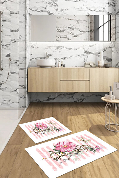 Napoli Home Σετ τουαλέτας με ψηφιακή εκτύπωση, αντιολισθητική βάση, με μοτίβο...