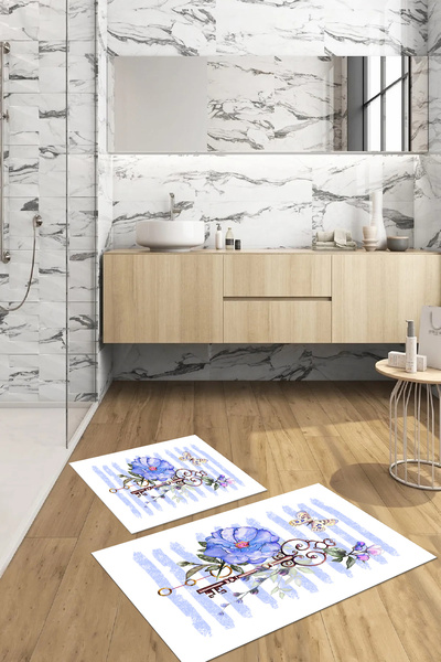 Napoli Home Σετ τουαλέτας με ψηφιακή εκτύπωση, αντιολισθητική βάση, με μοτίβο...