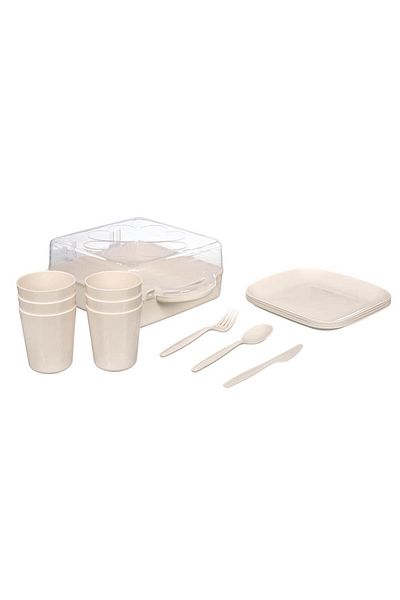 Piev Urve Camping Travel Service Picnic Set for 6 Persons Cream