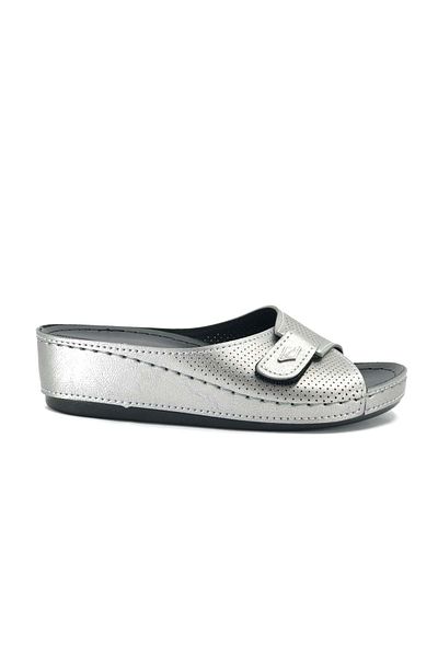 Kids Club Shoes Aryan 09-701 Ορθοπεδικές Γυναικείες Παντόφλες PLATINUM