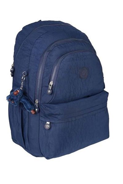 SYG Rucsac de școală cu 5 compartimente, rezistent la apă, cu accesorii din material textil 1660-albastru închis