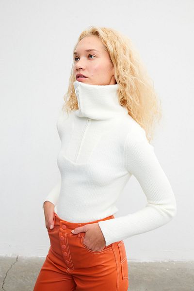 VATKALI Cropped sweater with zippered collar - Limited edition