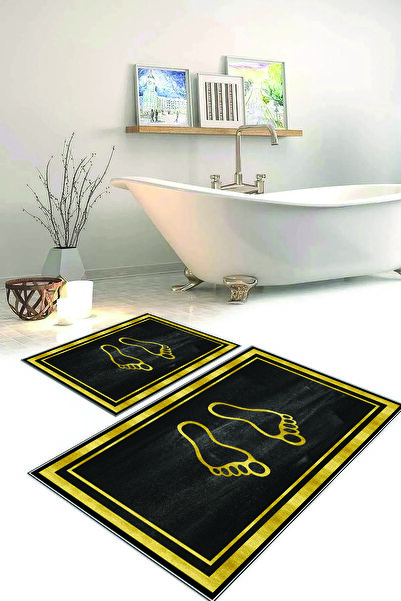 Napoli Home Σετ τουαλέτας με ψηφιακή εκτύπωση, αντιολισθητική βάση, με στάμπα στα πόδια