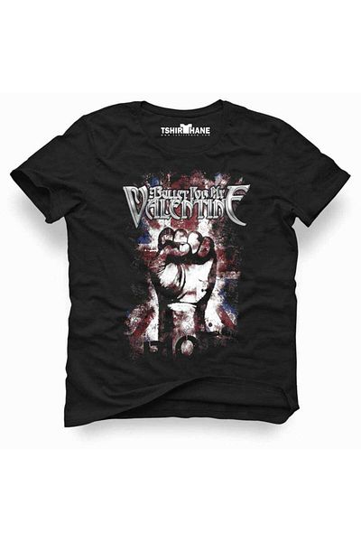 Tshirthane Мъжка тънка тениска Slim Fit с музикален принт - Bullet For My Valentine Rock Metal