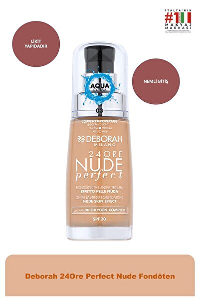 Deborah 24Ore Perfect Nude Fondöten No: 03 Sand 8009518364712