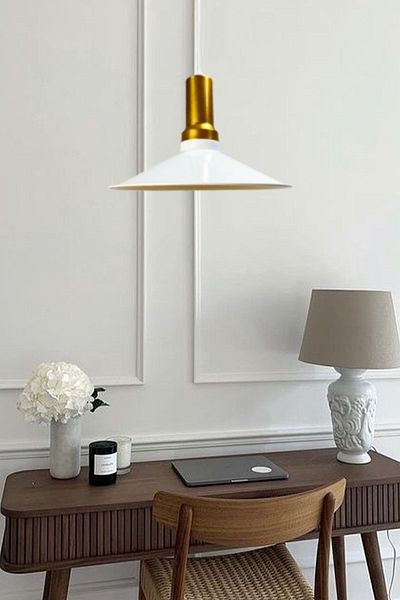 Bamyum Fresh White Chandelier Single Modern Decorative Pendant Lamp Kitchen Showroom Fitness Kindergarten Retro