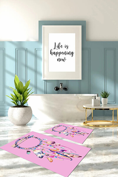 Napoli Home Σετ τουαλέτας με ψηφιακή εκτύπωση, αντιολισθητική βάση, με μοτίβο...