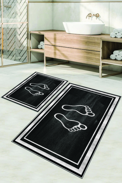 Napoli Home Σετ τουαλέτας με ψηφιακή εκτύπωση, αντιολισθητική βάση, με στάμπα...