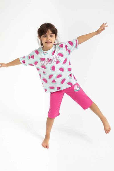 ROLY POLY 2770 Pink Color Girl's Capri Set