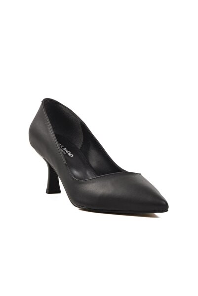 AYAKMOD 458299   حذاء سهرة نسائي ذو كعب رفيع باللون الأسود