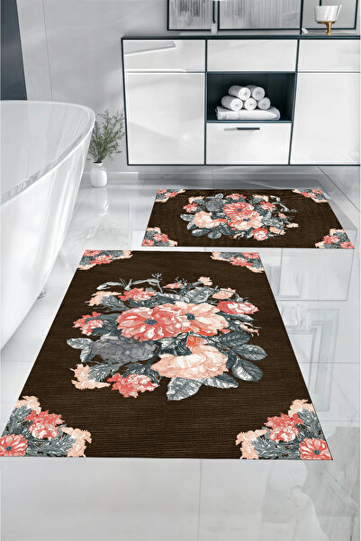 Napoli Home Σετ τουαλέτας με ψηφιακή εκτύπωση, αντιολισθητική βάση, λεπτομερή...