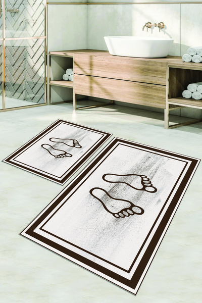 Napoli Home Set de covoraș de baie imprimat digital, lavabil, anti-alunecare,...