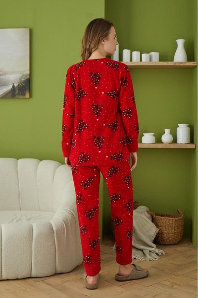 PİJAMOOD Pijamood 6017 Red Women's Pajama Set