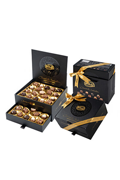 Bolçi CHOCOLATE SELECTION 460 GR (ÇEKMECELİ KUTU) SİYAH