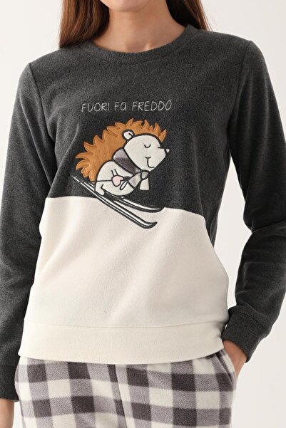 Arnetta Fa Fredo Койо Грі Жіночий піжамний комплект з довгими рукавами