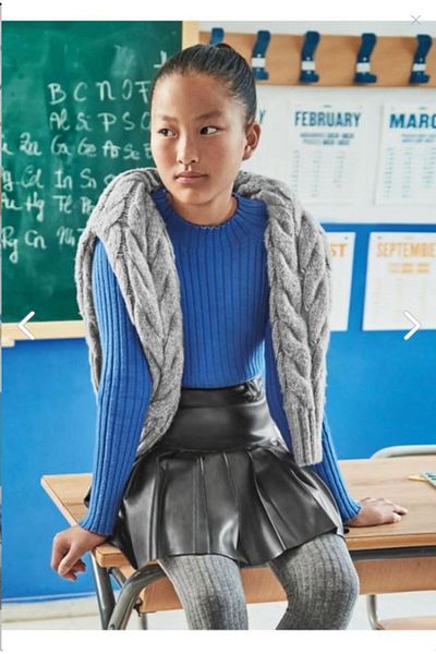 MAYORAL 7952-leather Skirt Black