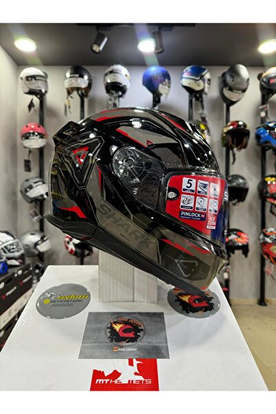 Shark İ3 Skwal Lınık Gloss Red Full Face Motosiklet Kaskı-KAR