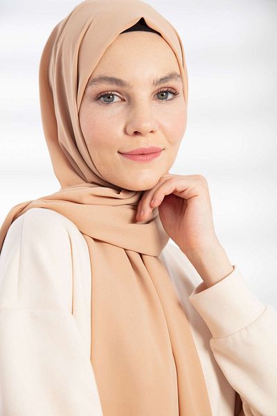 PURESCARFS Şal de crep cu latte