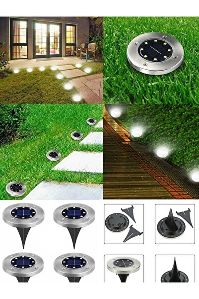 Unichrome 8 Ledli Solar Güneş Enerjili Işık Bahçe Dekor Aydınlatma Lambası 4 ...