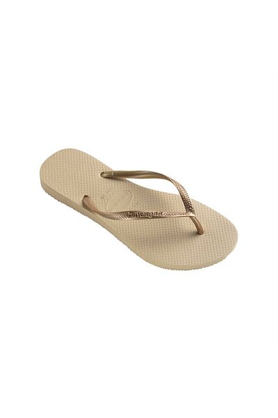 Havaianas Papuci subțiri de culoare galben auriu
