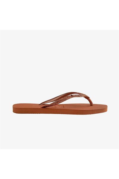 Havaianas Orange Glitter Cerrado Women's Slippers - Square Orange