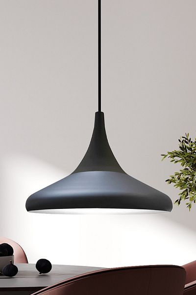 Bamyum Paladin Black Retro Models - Inner White Single Chandelier Pendant Lamp, Living Room Bedroom Entrance Chandelier