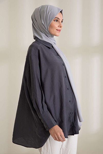 PURESCARFS Medine İpeği Gümüş Şal