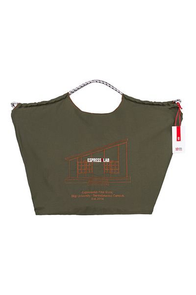 Espressolab 10. Years Special Limited Edition Khaki Shopper Bag - Foldable, Waterproof, Practical Design