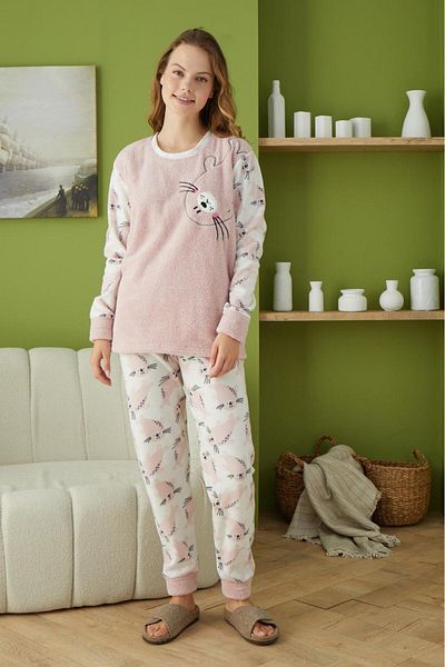 PİJAMOOD Pijamood 6037 Pink Women's Pajama Set