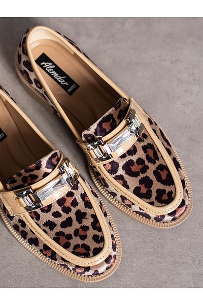 Alemdar Shoes Γυναικείο Loafer PİER Cream Leopard