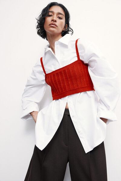 H&M Askılı ve Lastik Örgülü Üst