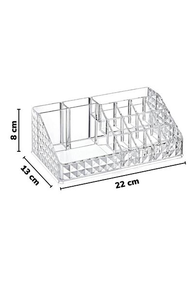 Piev Διαμερισμένο Crystal Diamond Organizer καλλυντικών προϊόντων
