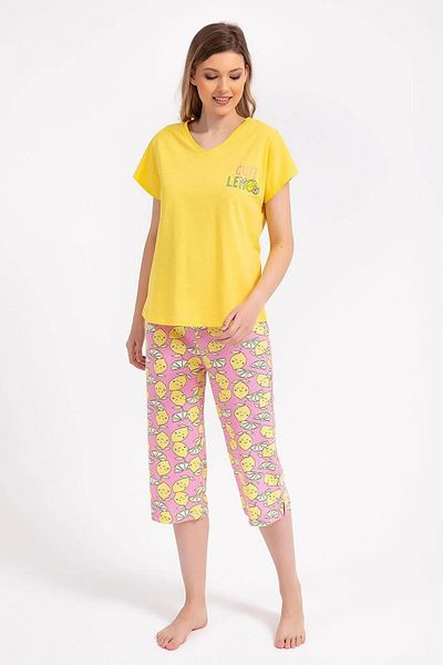 Arnetta Yellow Color Women's Capri Set