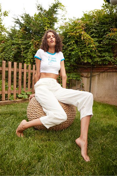 VATKALI Gemustertes Crop-T-Shirt