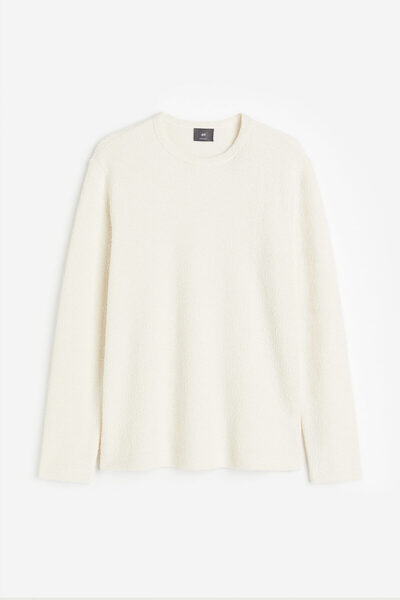 H&M Relaxed Fit Uzun Kollu Tekstüre Üst