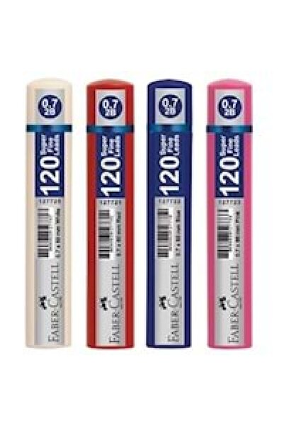 Faber Castell 120'Lİ MİN 0.7 2B 60mm UÇ KARIŞIK RENK