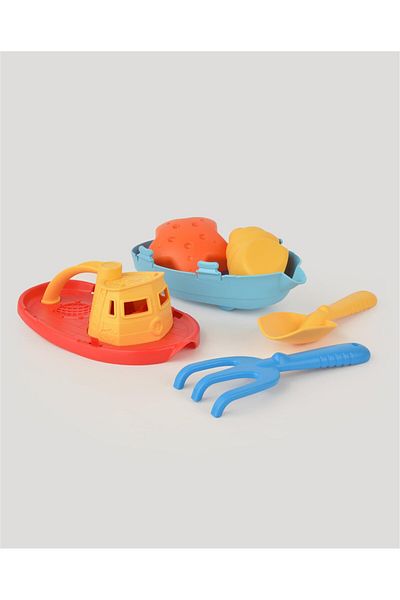 lets be child Lc Mesh Toy Ship and Beach Set - 5 Pieces