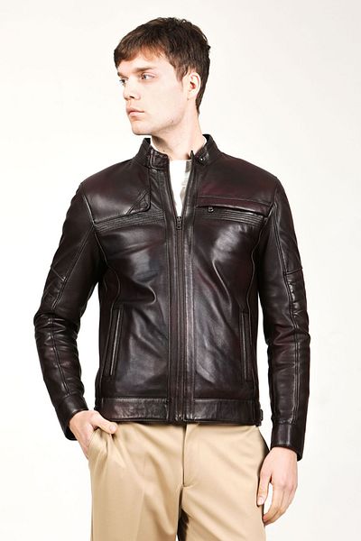 Dericlub Мъжко палто Arthur с яка стойка Slim Fit от Real Creek