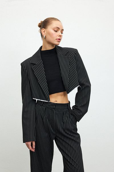 VATKALI Ριγέ crop blazer