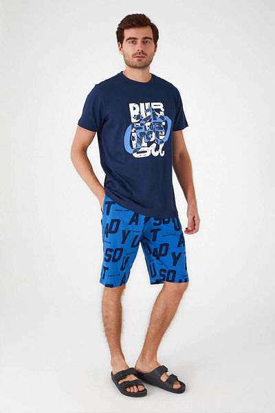 ROLY POLY Navy Blue 3042 Father-Son Bermuda Pajama Set