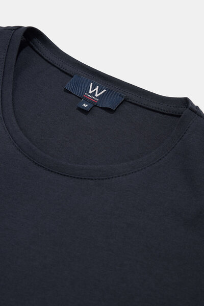 W Collection Navy Blue Crew Neck Printed T-Shirt